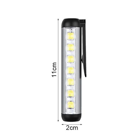 Gold Silver GS-495 Mıknatıslı Şarjllı Mini Cep Feneri Type-C Girişli