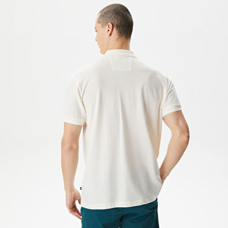 Nautica Erkek Ekru Classic Fit Polo Yaka T-Shirt