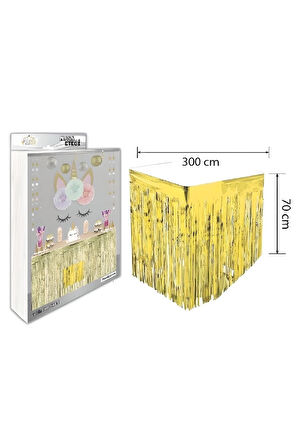 Püskül Masa Eteği Gold 70*300 Cm