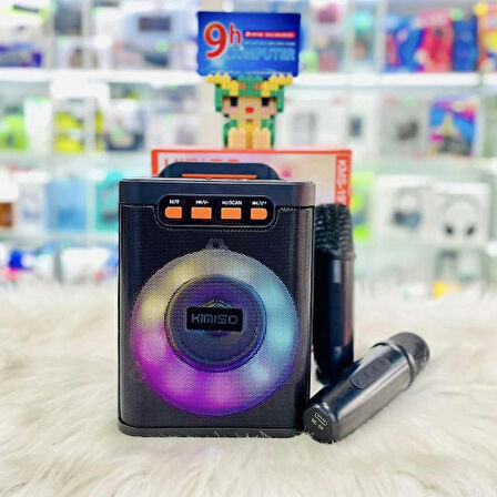 Çift mikrofon hoparlör ile Karaoke taşınabilir KMS-197 Stereo hoparlör için