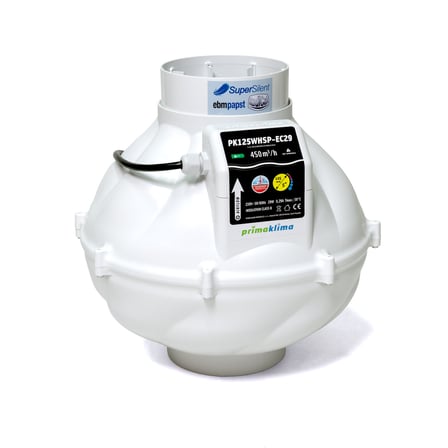 Prima Klima PK125-WHSP-EC29 Sessiz Fan 450 m3/h 125 mm EC Motor