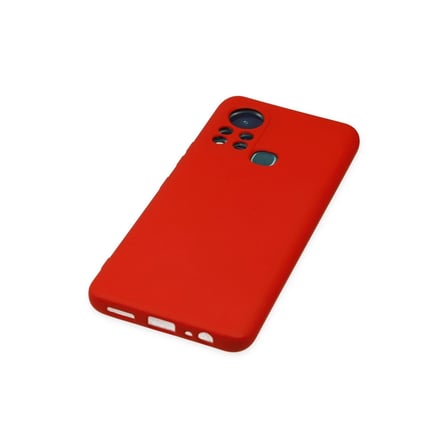 İnfinix Hot 11s Kılıf Nano içi Kadife Silikon - Kırmızı