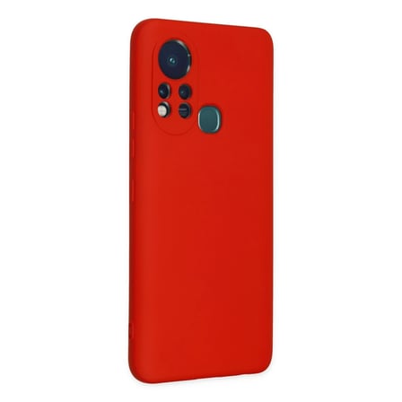 İnfinix Hot 11s Kılıf Nano içi Kadife Silikon - Kırmızı