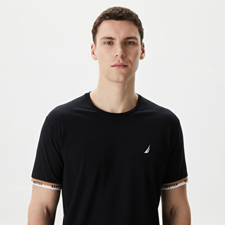 Nautica Erkek Siyah Standart Fit T-Shirt