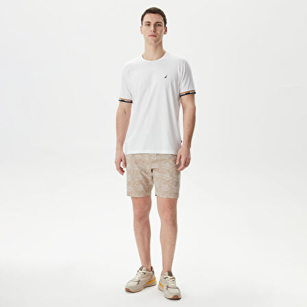 Nautica Erkek Beyaz Standart Fit T-Shirt