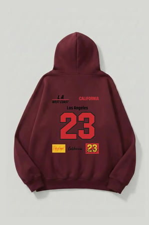 Unisex Yumuşak Dokulu Kalbin İzi Baskılı Tasarım Oversize 3 İplik Hoodie Sweatshirt