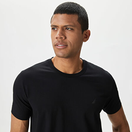 Nautica Erkek Siyah Standart Fit T-Shirt
