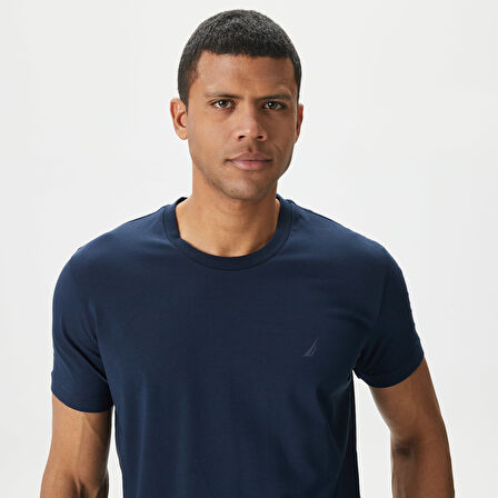 Nautica Erkek Lacivert Standart Fit T-Shirt