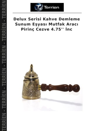 Delux Serisi Kahve Demleme Sunum Eşyası Mutfak Aracı Pirinç Cezve 4.75'' İnc