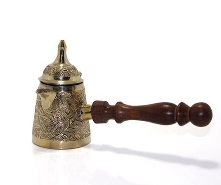 Delux Serisi Kahve Demleme Sunum Eşyası Mutfak Aracı Pirinç Cezve 4.75'' İnc