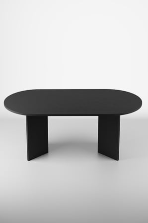 Harmony Nara (SADECE MASA) Oval Masa 180x75x90 cm Siyah - Modern Tasarım