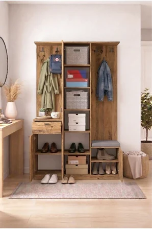 Harmony Partmanto Vestiyer Ayakkabılık 106x190x39 cm - Modern Tasarım