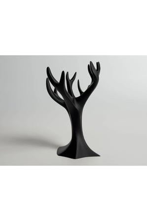 Siyah Beyaz Takı Düzenleyici, 15x15 cm, Plastik, Çok Renkli
