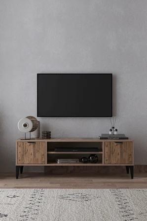 Arden 2 Kapaklı Tv Ünitesi 140 cm Beyaz – Modern Tasarım