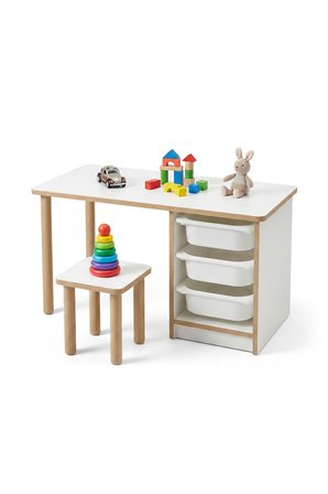Nest 3 Küçük Sepetli Çocuk Aktivite Masası Y:50 G:90 D:42 / Beyaz