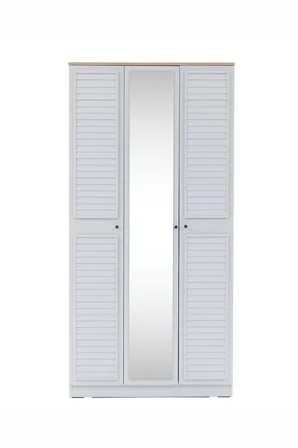 Taiga 3 Kapaklı Gardırop Y:209 G:103 D:52 / Buz Gri