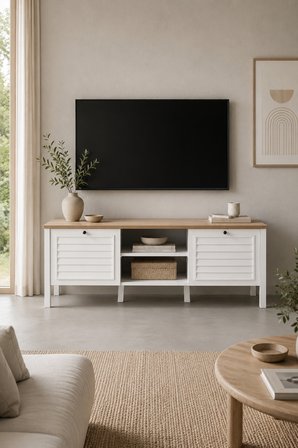 Taiga TV Ünitesi 2 Kapaklı Y:50 D:41 G:138 / Beyaz