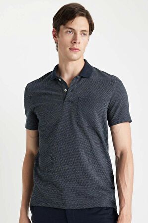 DeFacto Slim Fit Dar Kesim Basic Düz Kısa Kollu Polo Tişört D0031AX24SMIN120