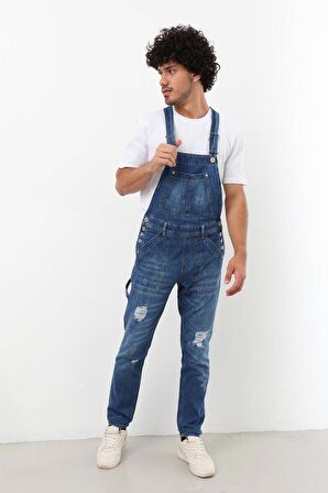 Erkek Jean Tulum Pantolon Koyu Mavi