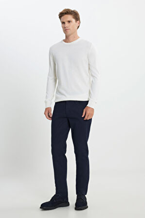 Slim Fit Dar Kesim Pamuklu Esnek Armürlü 5 Cep Pantolon