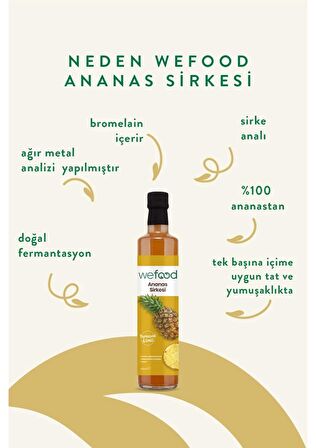 Wefood Ananas Sirkesi 500 ml