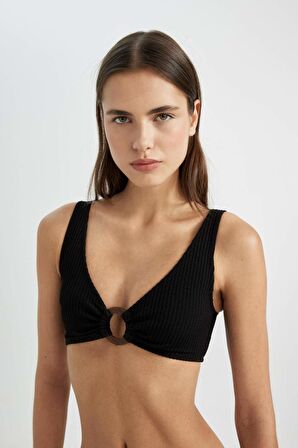 DeFacto Fall in Love Regular Fit Bürümcük Bikini Üstü B6903AX24SMBK81