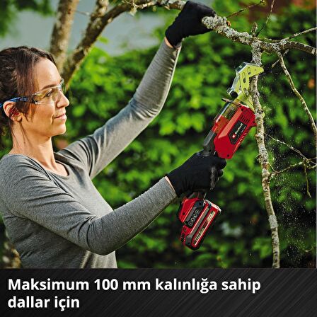 Einhell Akülü Budama Testeresi GE-GS 18/150 Li-Solo Power X-Change (18V, max. 100 mm kesim kalınlığı, 20 mm kaldırma yüksekliği, çıkarılabilir dal braketi, 2x testere bıçağı dahildir, akü dahil değildir) - 3408290
