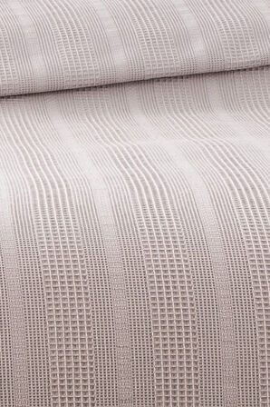 Sevim %100 Pamuk Petekli Dantelli Pike-Tek Kişilik Waffle Pike- 160x230 cm-Taş