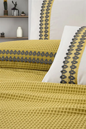 Sevim Tivoli Çift Kişilik 4 Parça Havuzlu Pike Takımı - Çeyizlik & Hediyelik Pike - Valerie-Hardal