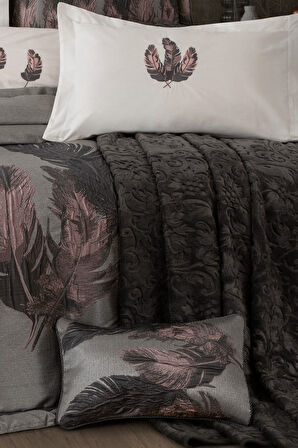 Sevim 11 Parça Battaniyeli Çeyiz Seti - Tafta Yatak Örtüsü & Nevresimli Çeyiz Takımı-Peludo-Pudra