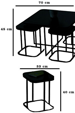 PELİKAN 4+1 BEYAZ TEMPERLİ CAM GÜMÜŞ METAL AYAK TAKIM SEHPA sedaş_lıvıng_unıts_sehpa