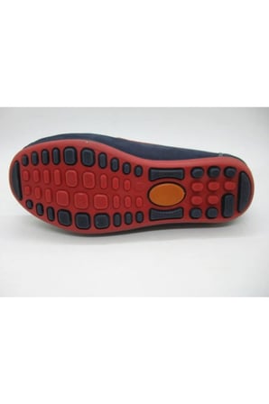 Erkek Çocuk Lacivert Kırmızı Deri Biyeli Ortopedik Destekli Timberland 6206