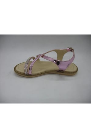 Kız Çocuk Pembe Taşlı Sandalet 26-34