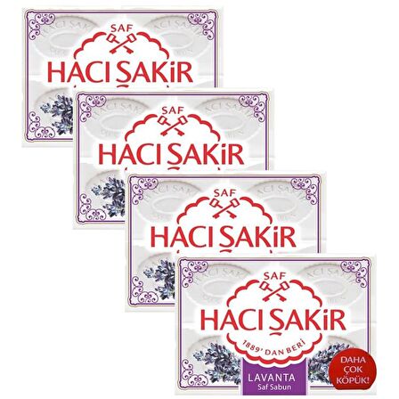 Hacı Şakir Lavanta Kalıp Sabun 4x150GR X 4 Adet