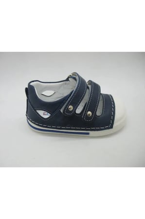 Unisex Lacivert Hakiki Deri Ortopedik Sandalet 19-2101103