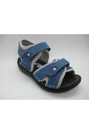 Erkek Çocuk Mavi Kot Deri Spor Sandalet 01314