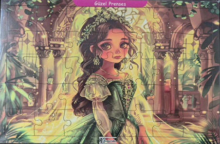 Ahşap Puzzle 24x30 cm 35 Parça Güzel Prenses