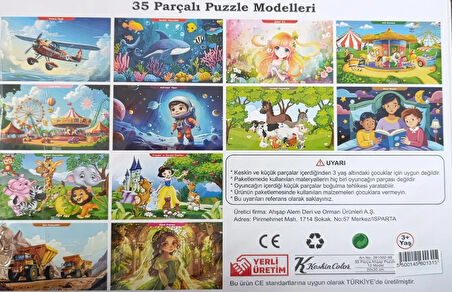 Ahşap Puzzle 24x30 cm 35 Parça Güzel Prenses
