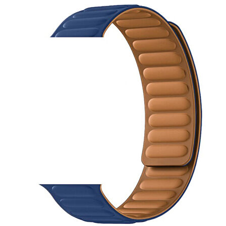Smcase Apple Watch SE 2 2022 44mm Uyumlu Kordon Mıknatıslı Deri Tasarım Ayarlanabilir KRD 34