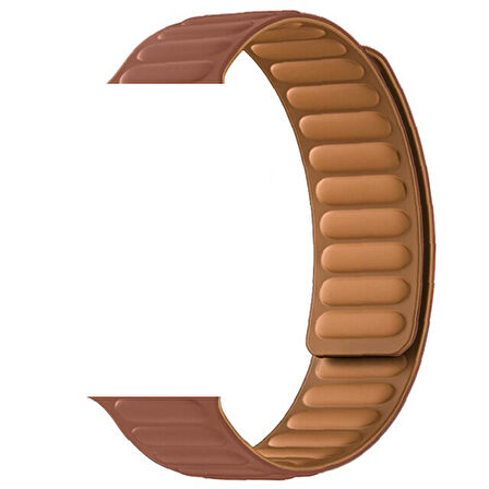Smcase Apple Watch Uyumlu SE 2 2022 44mm Kordon Mıknatıslı Deri Tasarım Ayarlanabilir KRD 34 