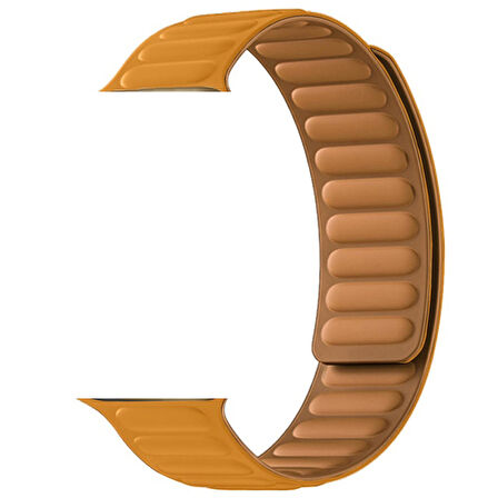 Smcase Apple Watch Uyumlu Series 8 41mm Kordon Mıknatıslı Deri Tasarım Ayarlanabilir KRD 34 