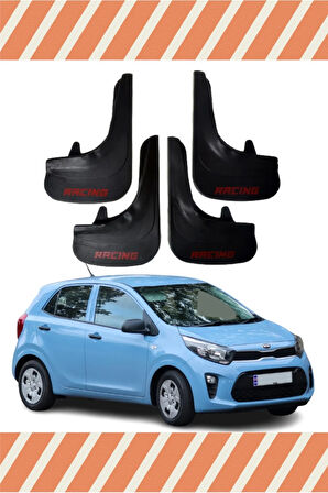 Kia Picanto Racing yazılı 4’lü tozluk çamurluk paçalık sportif şıklık