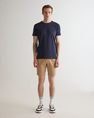 GANT Erkek Lacivert Slim Fit Bisiklet Yaka T-shirt