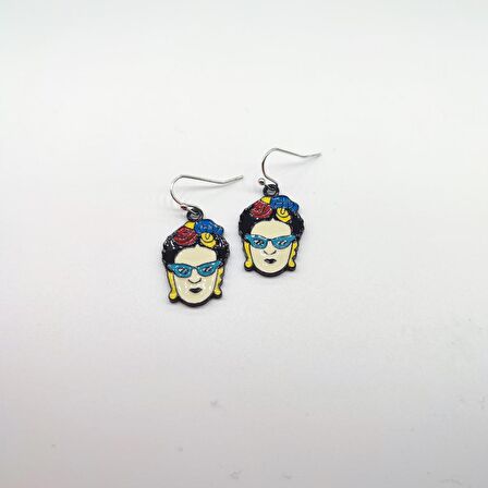 TEDZ COLLECTİON Gözlüklü Frida Pin Küpe