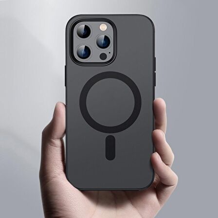 Smcase Apple iPhone 14 Kılıf Wireless Tacsafe Alpin Mat Sert Kapak