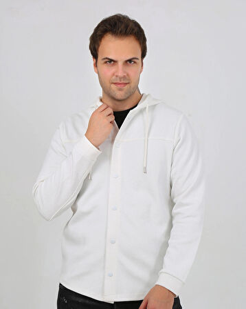 5502 NEW SEASON KAPÜŞONLU ,ÇIT ÇIT DETAYLI REGULAR FIT HIRKA