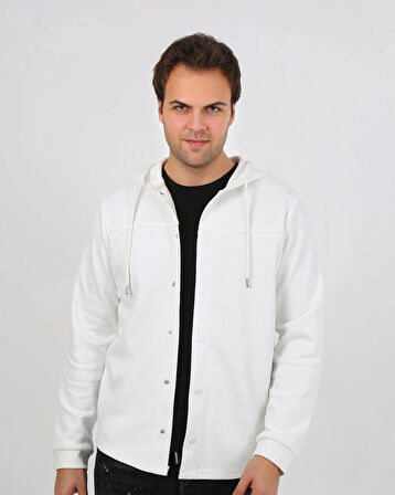 5502 NEW SEASON KAPÜŞONLU ,ÇIT ÇIT DETAYLI REGULAR FIT HIRKA