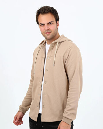 5502 NEW SEASON KAPÜŞONLU ,ÇIT ÇIT DETAYLI REGULAR FIT HIRKA