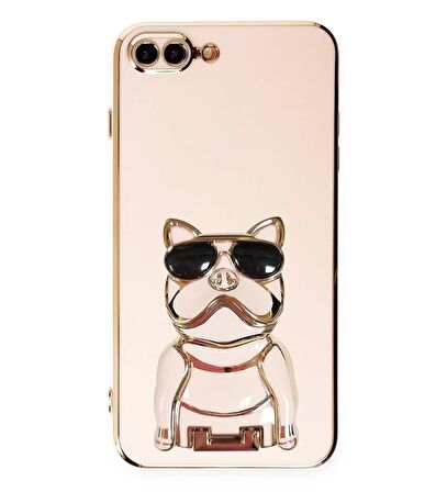 Smcase Apple iphone 7 Plus Kılıf Standlı Kamera Korumalı Bulldog Silikon