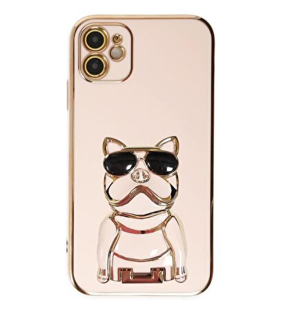 Smcase Apple iphone 11 Kılıf Standlı Kamera Korumalı Bulldog Silikon